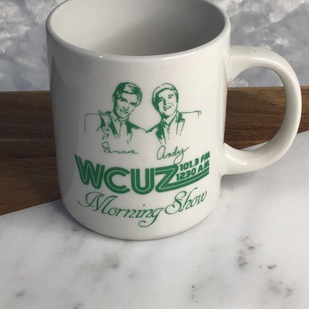 WCUZ 101.3 FM‎ 1230 AM Dennis and Andy Radio Station Coffee Mug Grand Rapids, MI - Picture 2 of 6